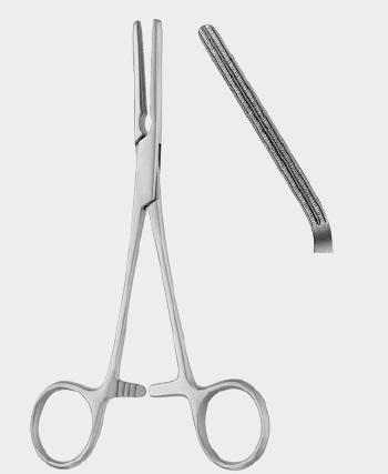 Затискач ДАРДИКА (DARDIK) атравматичний, 17 см (сm), вигнутий під кутом 30°. Бренд: Zepf (Зепф).